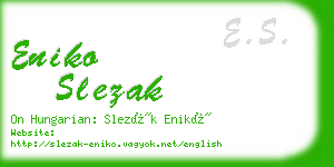 eniko slezak business card